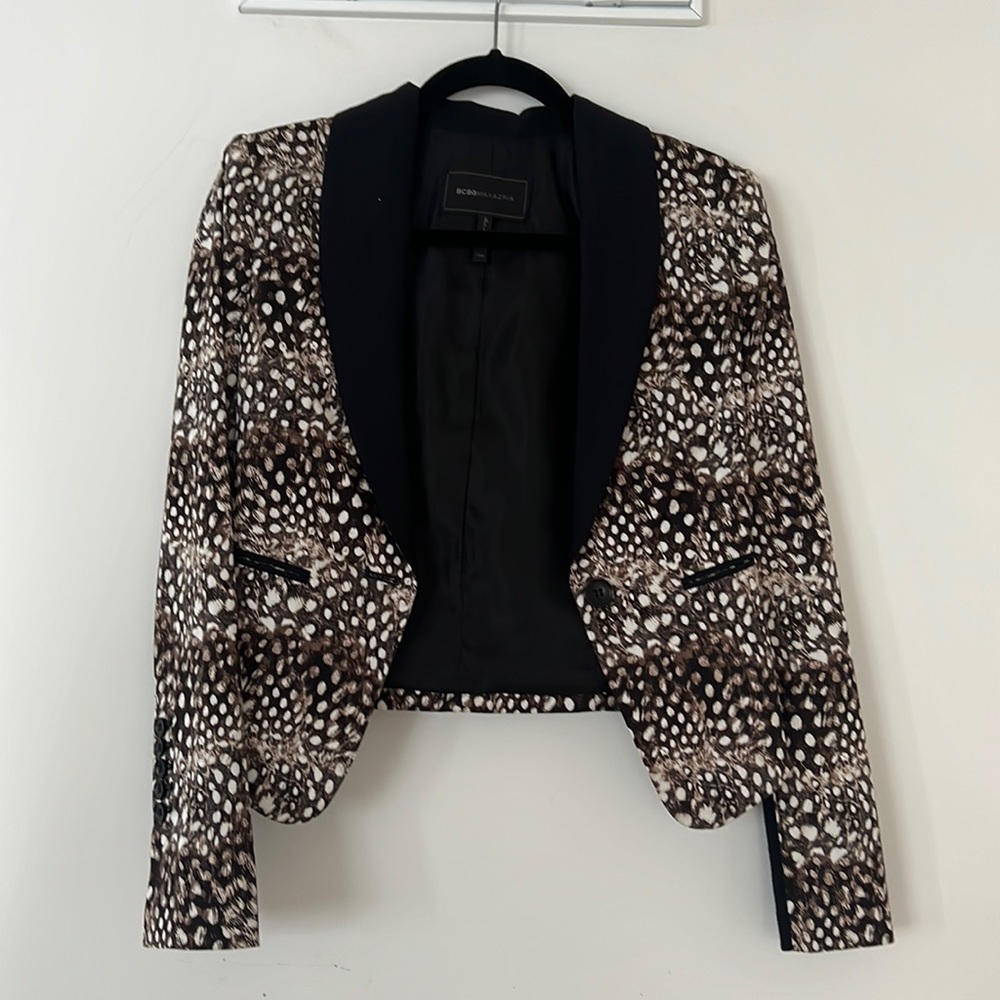 BCBGMaxAzaria leopard blazer